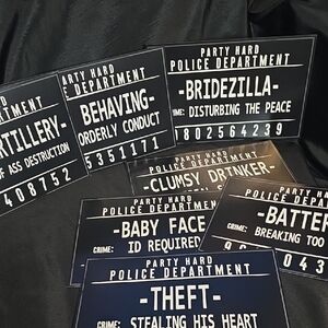 Bachelorette Party Hard Police Department Signs